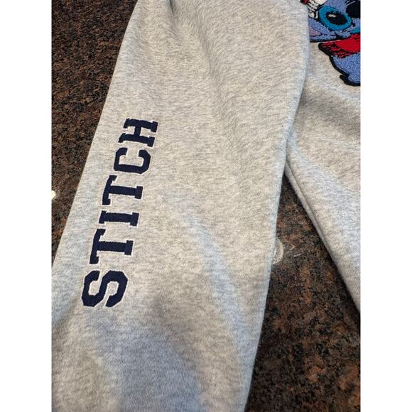 Disney Christmas STITCH Gray Full Zip Hoodie Size S - Picture 5 of 11